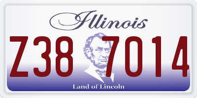 IL license plate Z387014