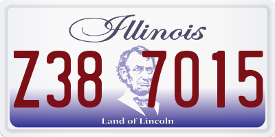 IL license plate Z387015