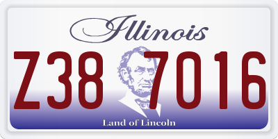 IL license plate Z387016