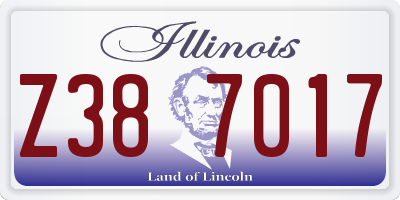 IL license plate Z387017