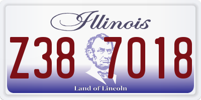 IL license plate Z387018