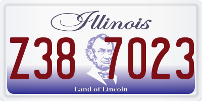 IL license plate Z387023