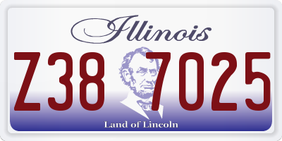 IL license plate Z387025