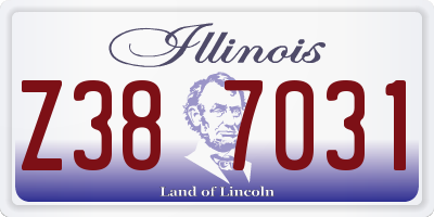 IL license plate Z387031