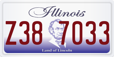 IL license plate Z387033