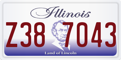 IL license plate Z387043