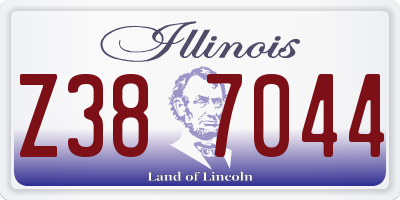 IL license plate Z387044