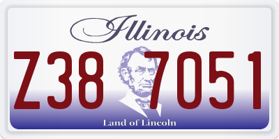 IL license plate Z387051