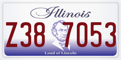 IL license plate Z387053