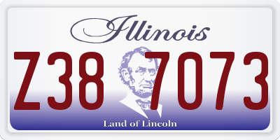 IL license plate Z387073