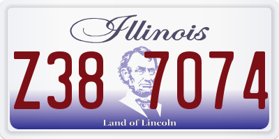 IL license plate Z387074
