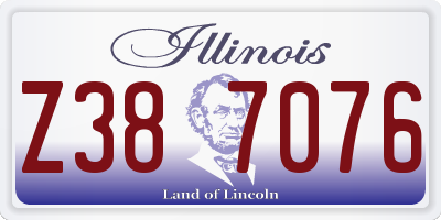 IL license plate Z387076