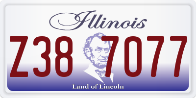 IL license plate Z387077