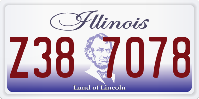 IL license plate Z387078