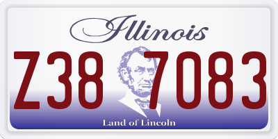 IL license plate Z387083