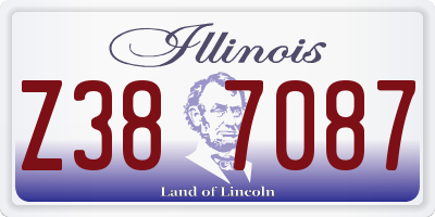 IL license plate Z387087
