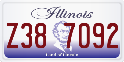 IL license plate Z387092