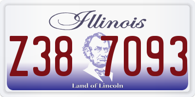 IL license plate Z387093