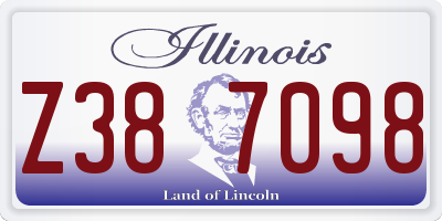 IL license plate Z387098