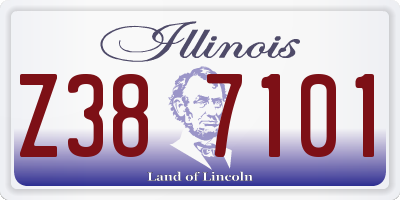 IL license plate Z387101