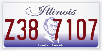 IL license plate Z387107