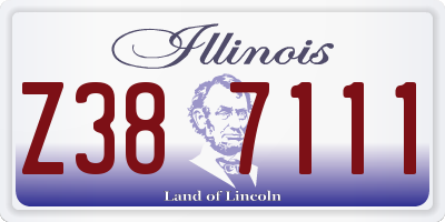 IL license plate Z387111