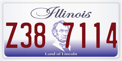 IL license plate Z387114