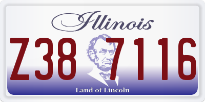 IL license plate Z387116