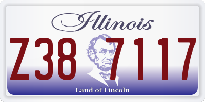 IL license plate Z387117