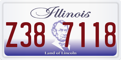 IL license plate Z387118