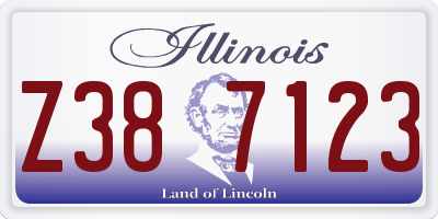IL license plate Z387123