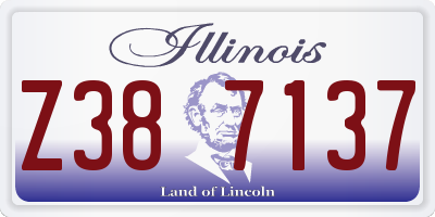IL license plate Z387137
