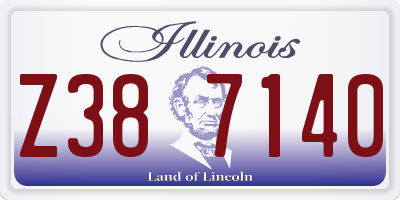 IL license plate Z387140