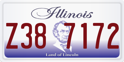 IL license plate Z387172