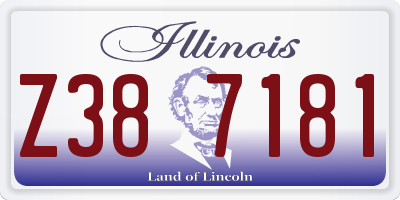 IL license plate Z387181