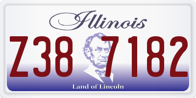 IL license plate Z387182