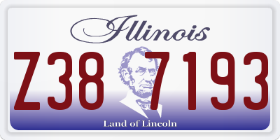 IL license plate Z387193