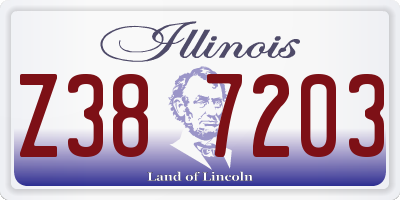 IL license plate Z387203