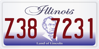 IL license plate Z387231