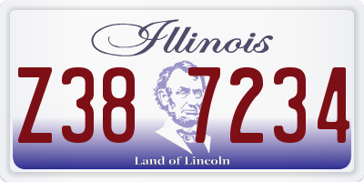 IL license plate Z387234