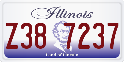 IL license plate Z387237