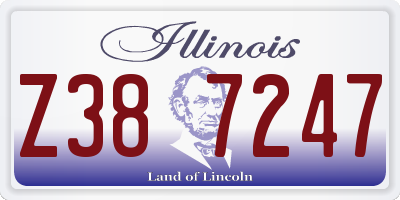 IL license plate Z387247