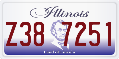 IL license plate Z387251