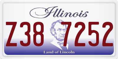 IL license plate Z387252