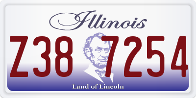 IL license plate Z387254