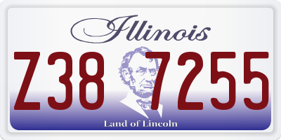 IL license plate Z387255