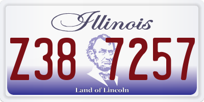 IL license plate Z387257