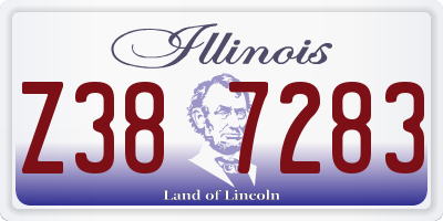 IL license plate Z387283