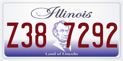 IL license plate Z387292