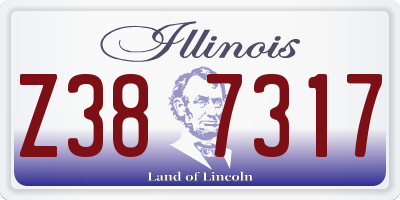 IL license plate Z387317